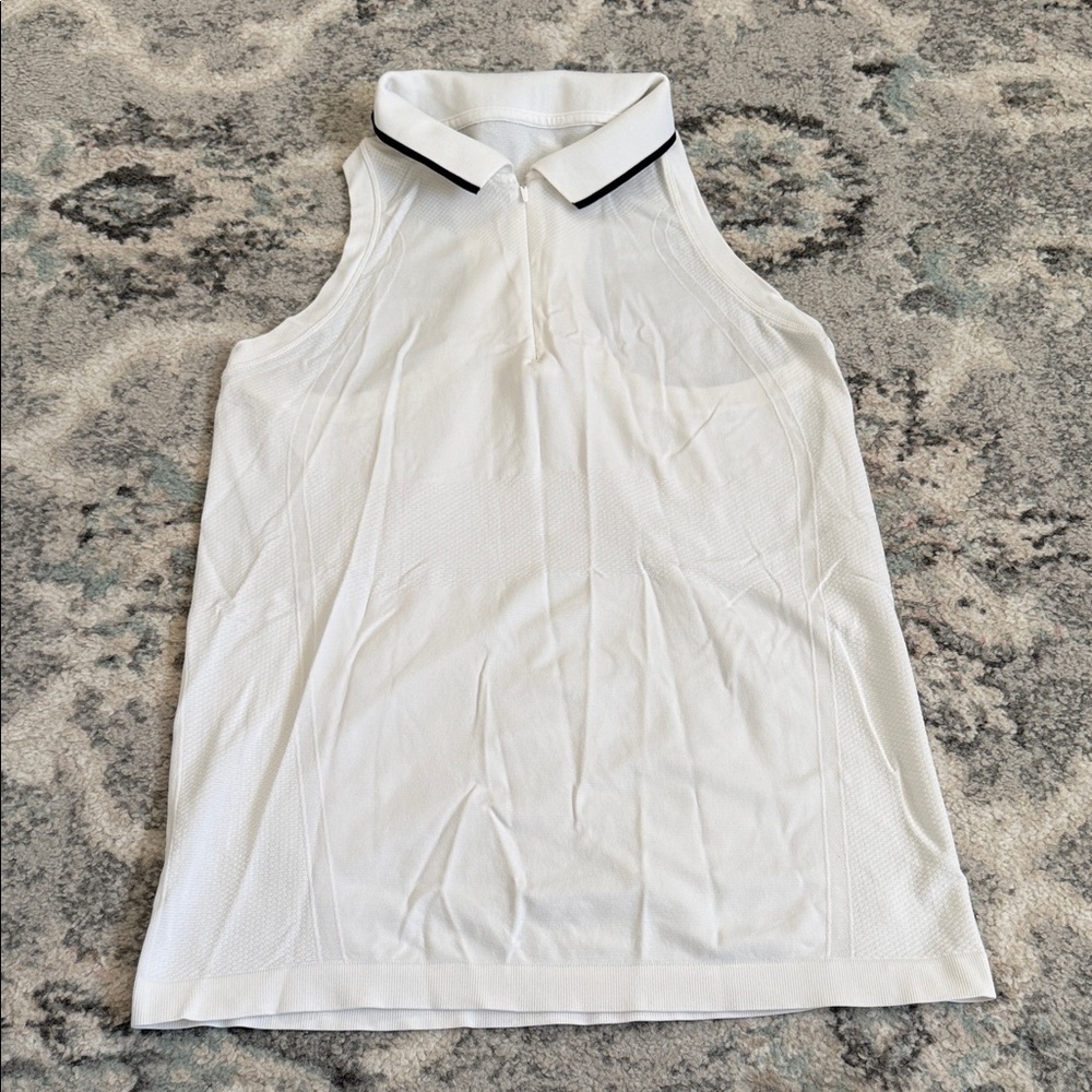 Athleta Momentum Polo 1/2 Zip Tank Top
